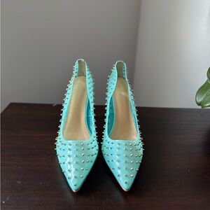 Studded Aqua Heels